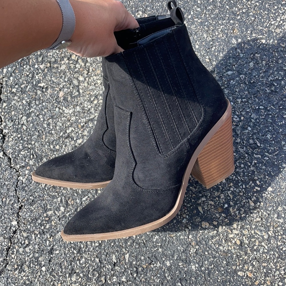 Black Booties, Size 9, Worn Once